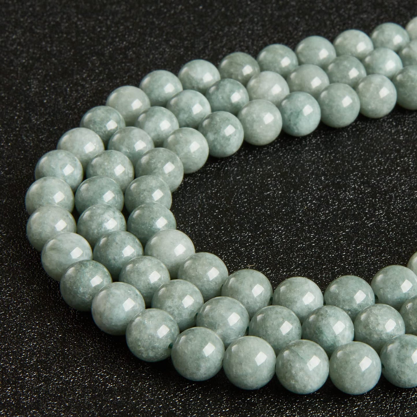 100pcs 10mm Burmese Jade Beads Natural Gemstone Beads Round Loose Beads for Jewelry Making