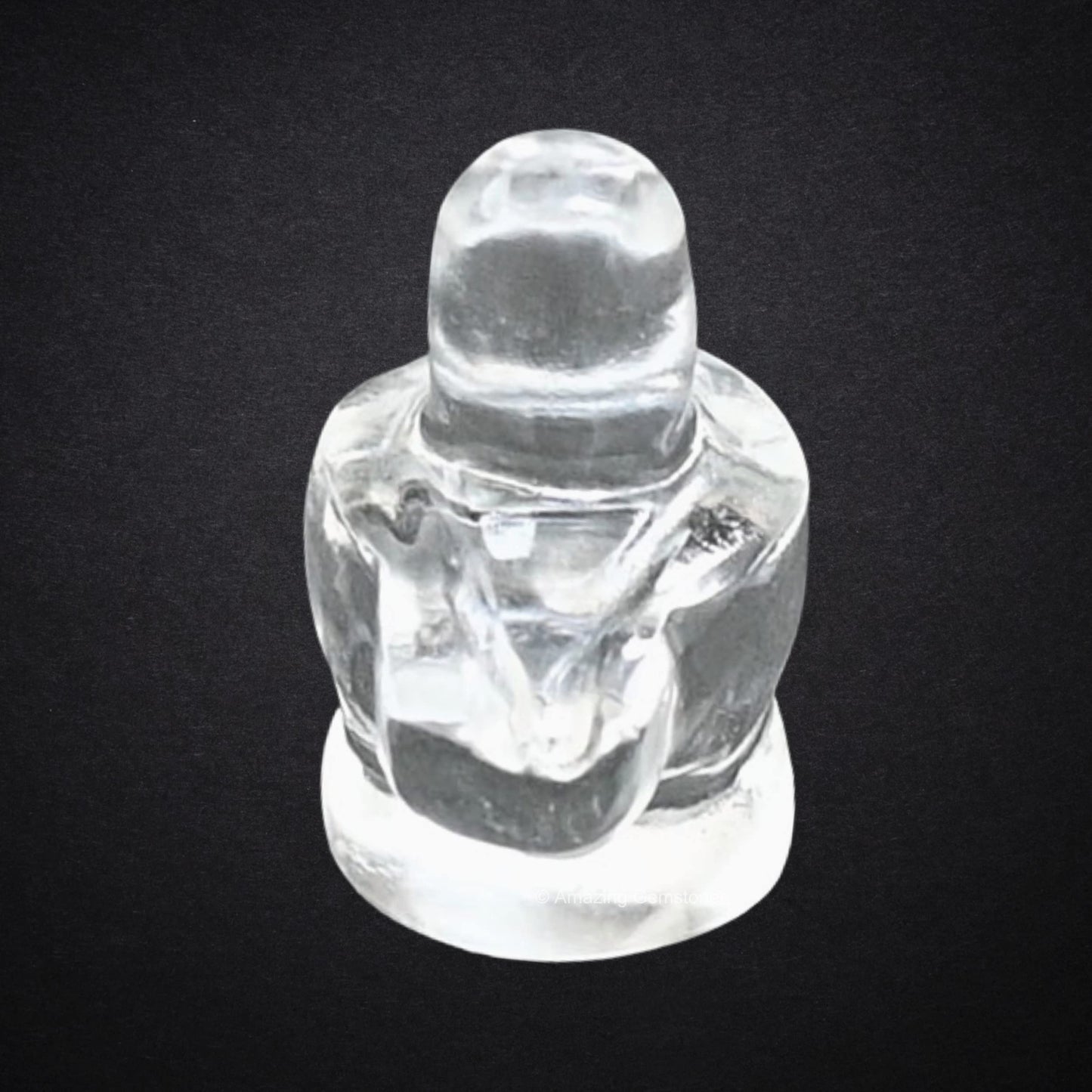 Amazing Gemstone Shiva Lingam Stone Clear Quartz Crystal - Shivling for Pooja, Home Office Room Decor Made of Healing Crystals and Healing Stones - Adiyogi Shiva Lingams