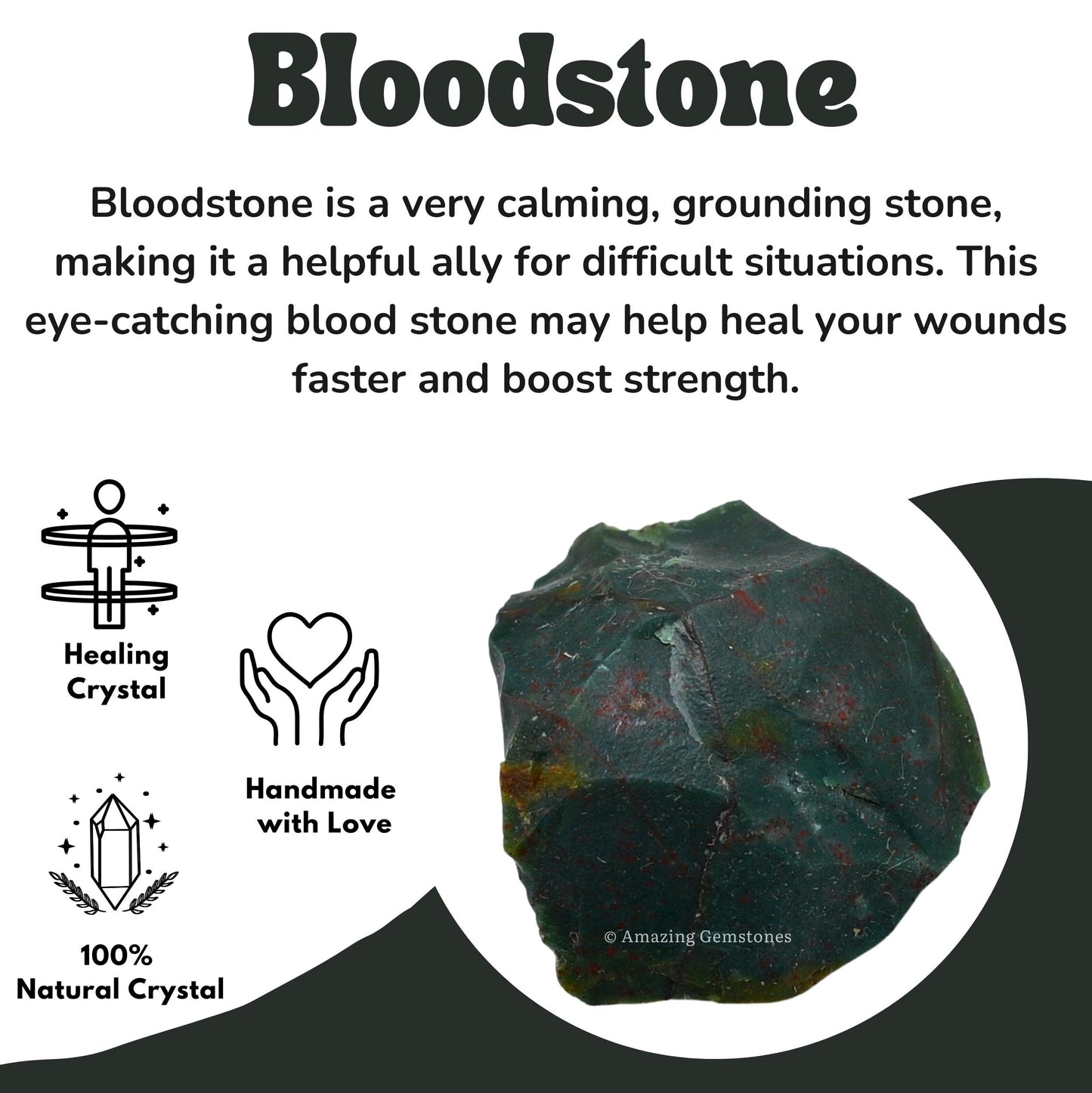 Amazing Gemstone Bloodstone Raw Crystals and Healing Stones, Natural Rocks for Tumbling and DIY Raw Stones and Crystals (1 LB)