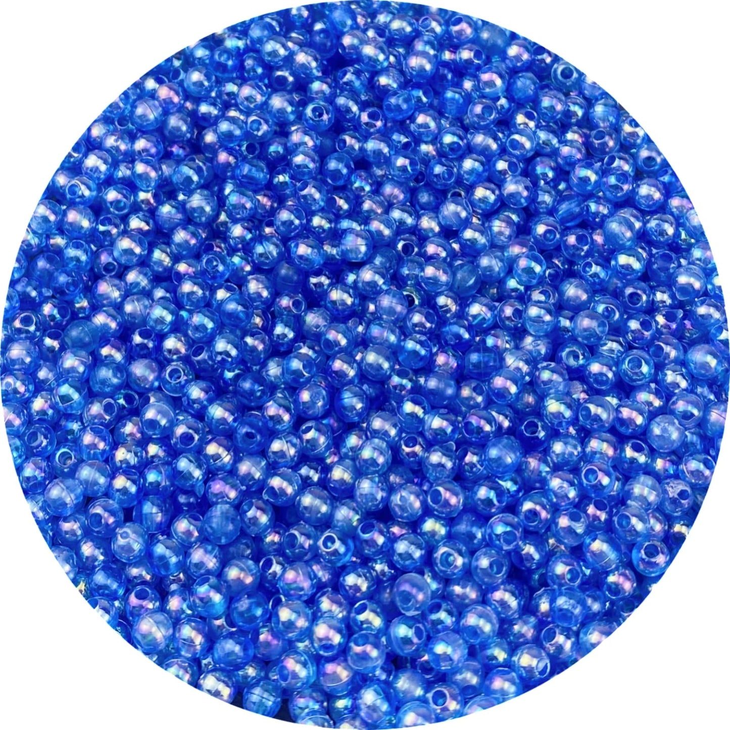 1500 Pcs 4mm Acrylic Round Beads AB Colors Round Spacer Beads for Earring Bracelet Necklace Key Chains Jewelry DIY Craft Making (Royal Blue AB)