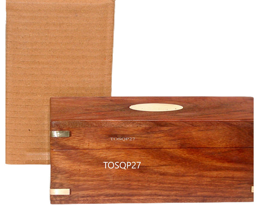 TOSQP27 Secret Enigma Brainteaser Puzzle Box Case Holder with Hidden Compartment Wooden Unique Brain Teaser Box for Gift Money Conceal Cash