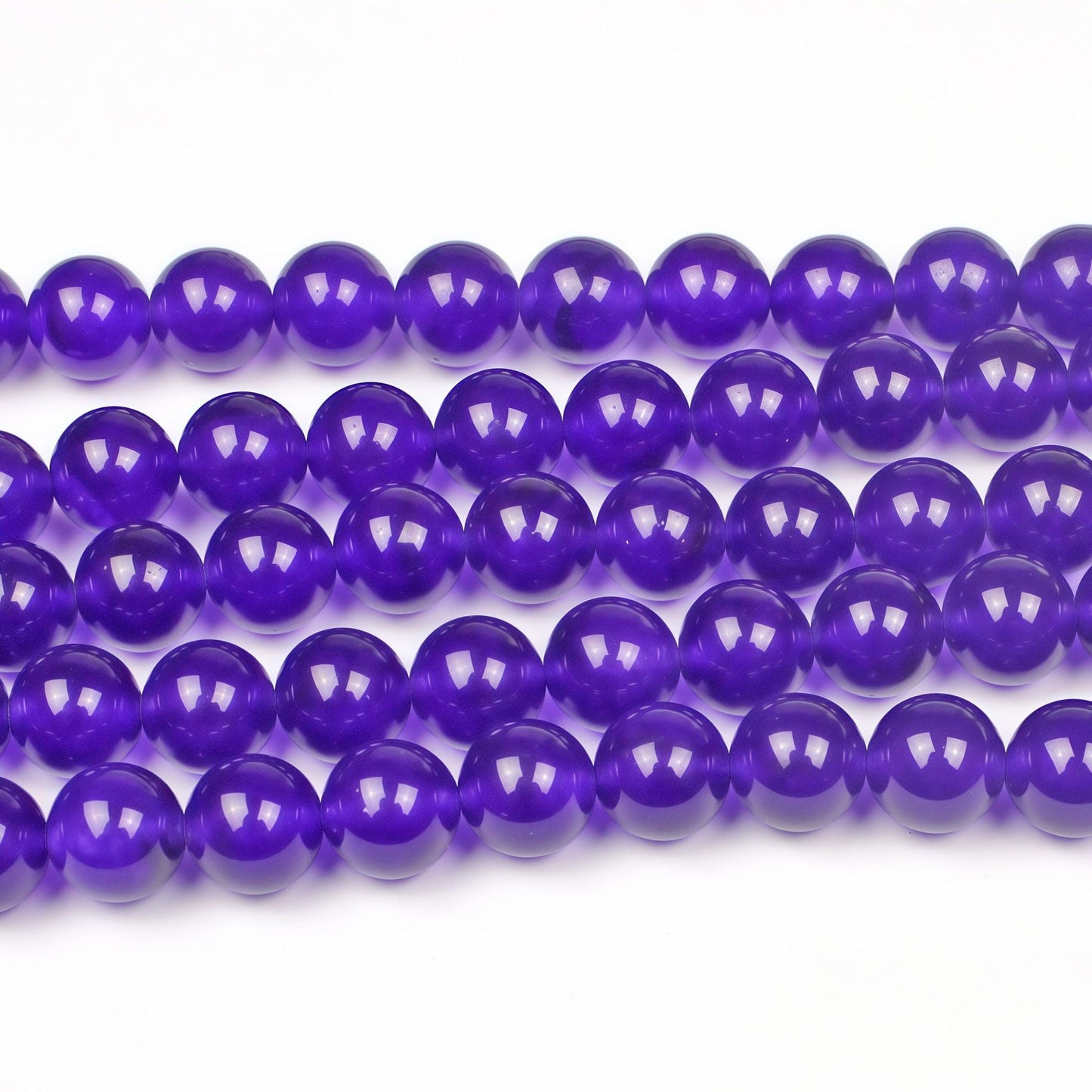 MJDCB Natural Stone Beads Purple Jade Round Loose Beads for Jewelry Making DIY Bracelet Necklace (4mm)