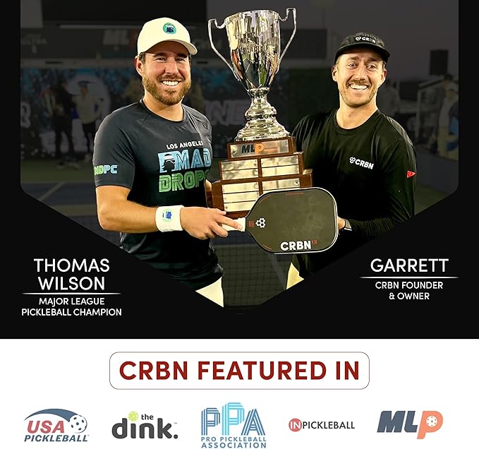 CRBN Pickleball Paddle Eraser, Best Carbon Fiber Pickle Ball Racket Cleaner, Fast & Easy Rubber Bar to Remove Ball Residue, Dirt, & Minor Scrapes/Scratches
