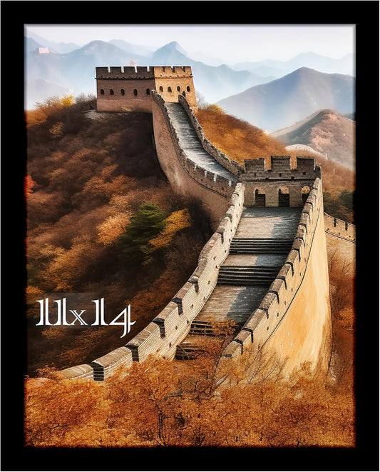 Picrit 11x14 Picture Frame - Stylish Black Photo Frame for Wall Mounting Display