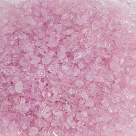 Cherry Tree Collection 1/2 Pound Polished Tumbled Gemstone Chips, Pebbles, Crystal Chips Bulk for Jewelry Making, Healing, Plants, Succulents, Aquariums, Decoration, Chakra (Rose Quartz)