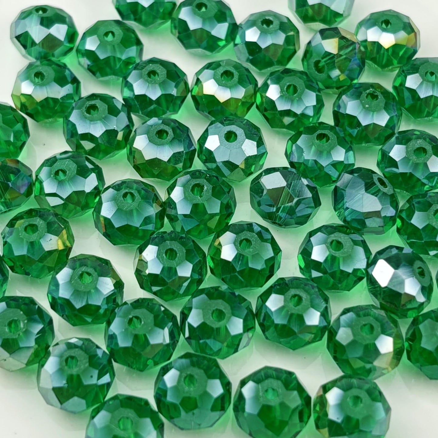 YHYPOCI 500pcs 3mm Crystal Glass Beads for Crafts Faceted Rondelle Glass Beads for Jewelry Making Crystal Spacer Beads for Necklaces Bracelets Earrings DIY Craft(Peacock Green AB)
