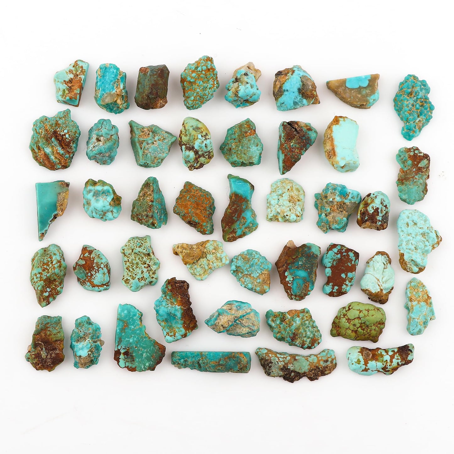 ColouredRocks Turquoise (150cts) (60+pcs) (8-15mm) Natural Raw Crystals, Loose Gemstone, Wholesale Rough, Jewelry Making Supply, Chakra Healing Stones, DIY Craft, Gem Collection