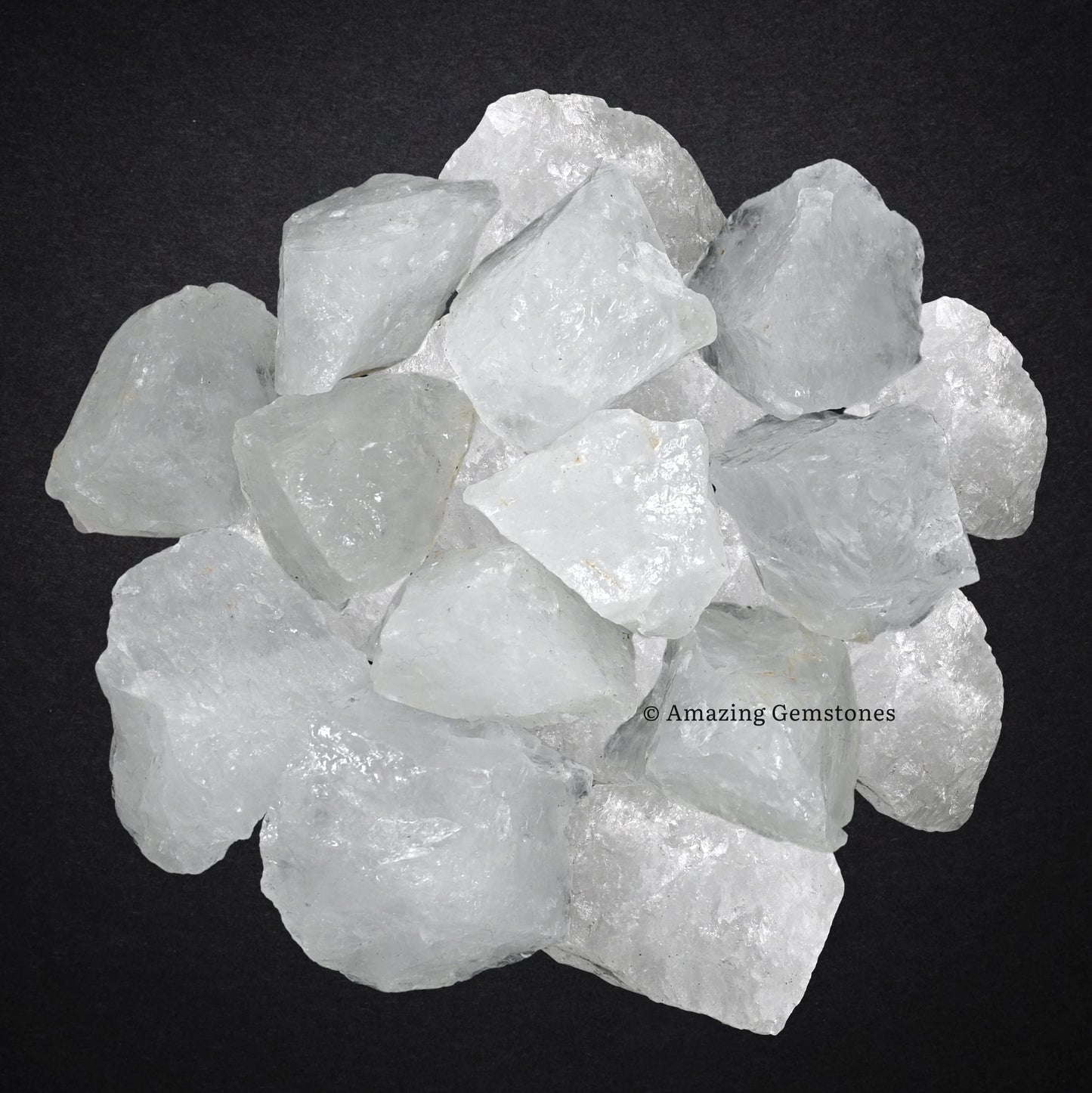 Amazing Gemstone Clear Quartz Raw Crystals and Healing Stones, Natural Rocks for Tumbling and DIY Raw Stones and Crystals (1 lb)