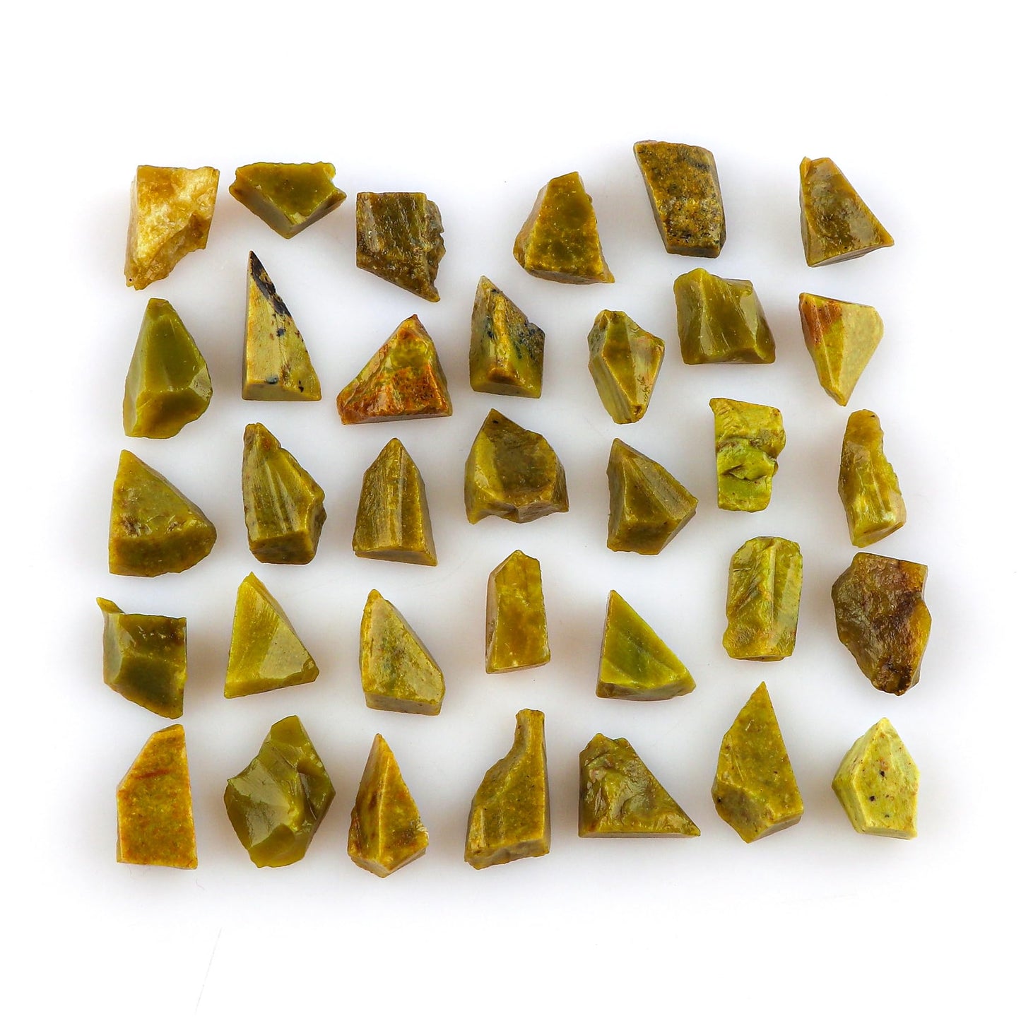 CRYSTALINES 100CT, Wholesale Natural Raw Green Opal Gemstone, Untreated Rough Stone, Bulk Loose Supplies-Jewelry Making, DIY Crafts, Chakra Healing Crystals, Birthstone, Gem Collection, 32-34pcs