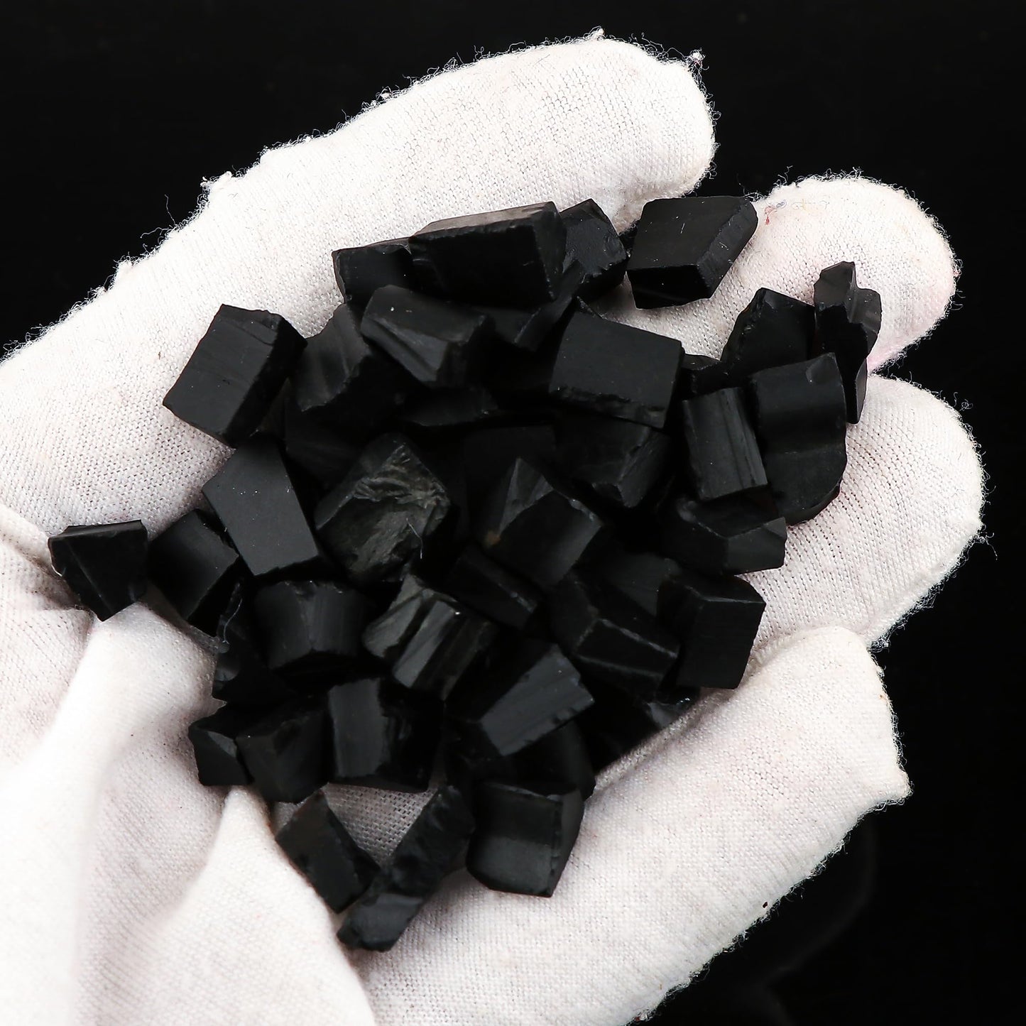ColouredRocks (50 carats.) BLACK ONYX (7-8 pcs.) (10-15 mm.) Raw Crystals, Rough Stones, Rough Gemstones, Jewelry Making Supply, Cabbing, Polishing, Cutting, DIY, Crafts