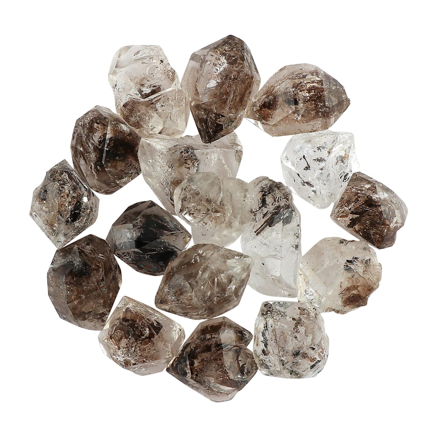 CRYSTALINES (50cts) Natural Raw Herkimer Diamond Quartz Gemstone, Wholesale Rough Stones, Healing Crystals, Loose Bulk Supplies, DIY Jewelry Making, Birthstone, Gem Collection, Approx. 17 to 18pcs