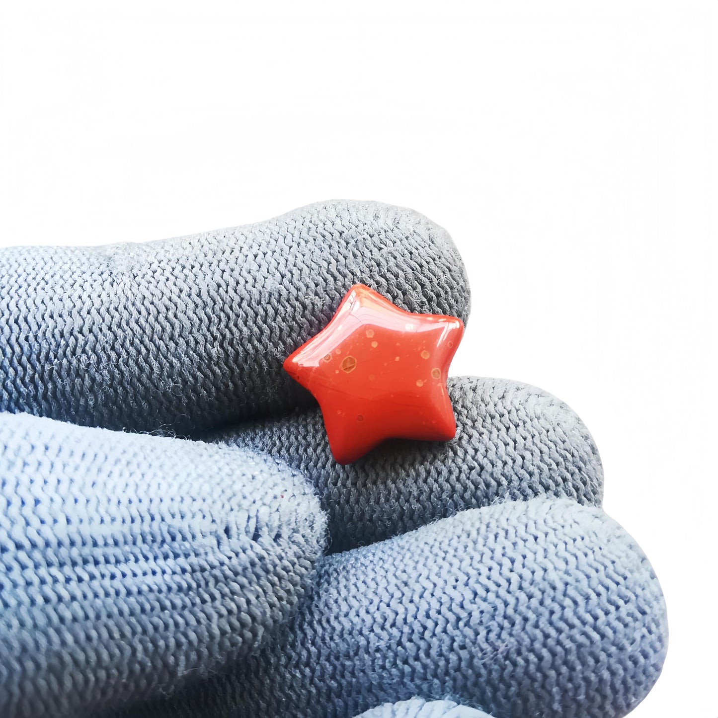 Sunshcat Natural Red Jasper 10Pcs Star Shaped Thumb Crystals and Healing Stone,0.6" Haped DIY Jewelry