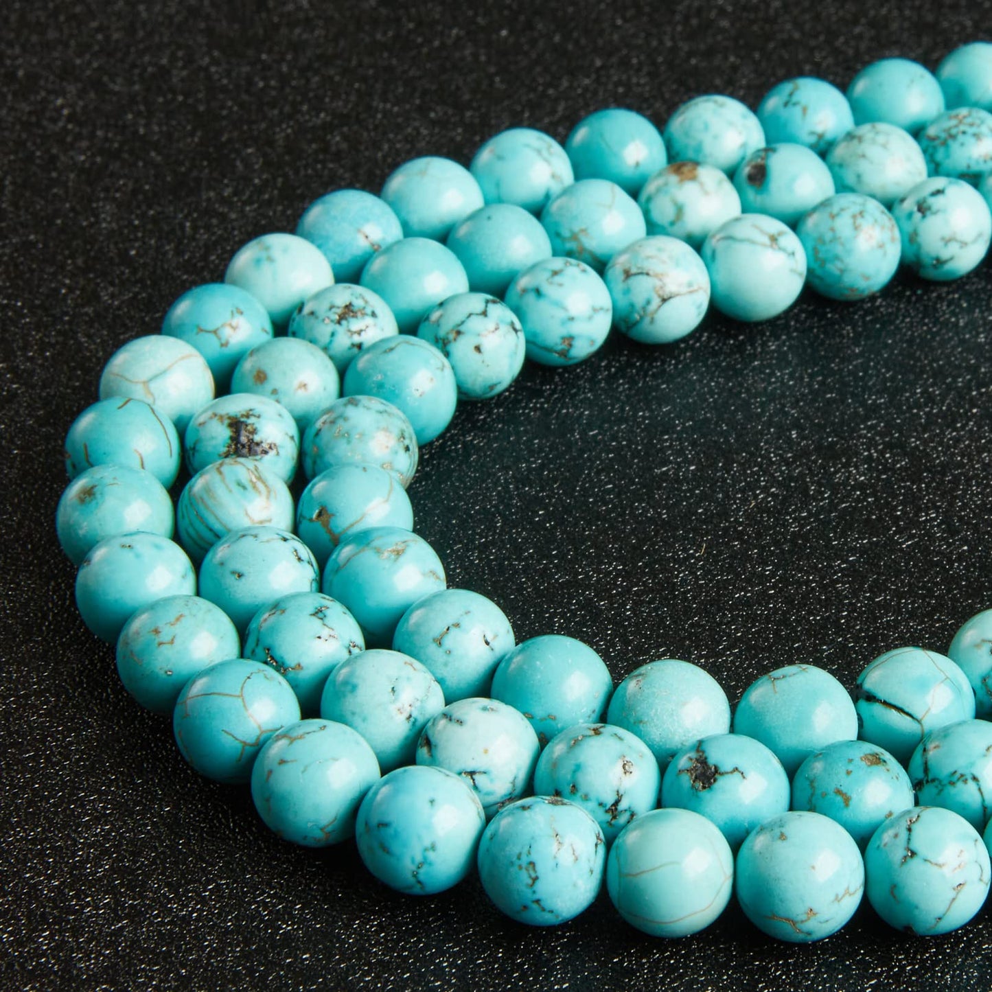 100pcs 10mm Turquoise Beads Natural Gemstone Beads Round Loose Beads for Jewelry Making