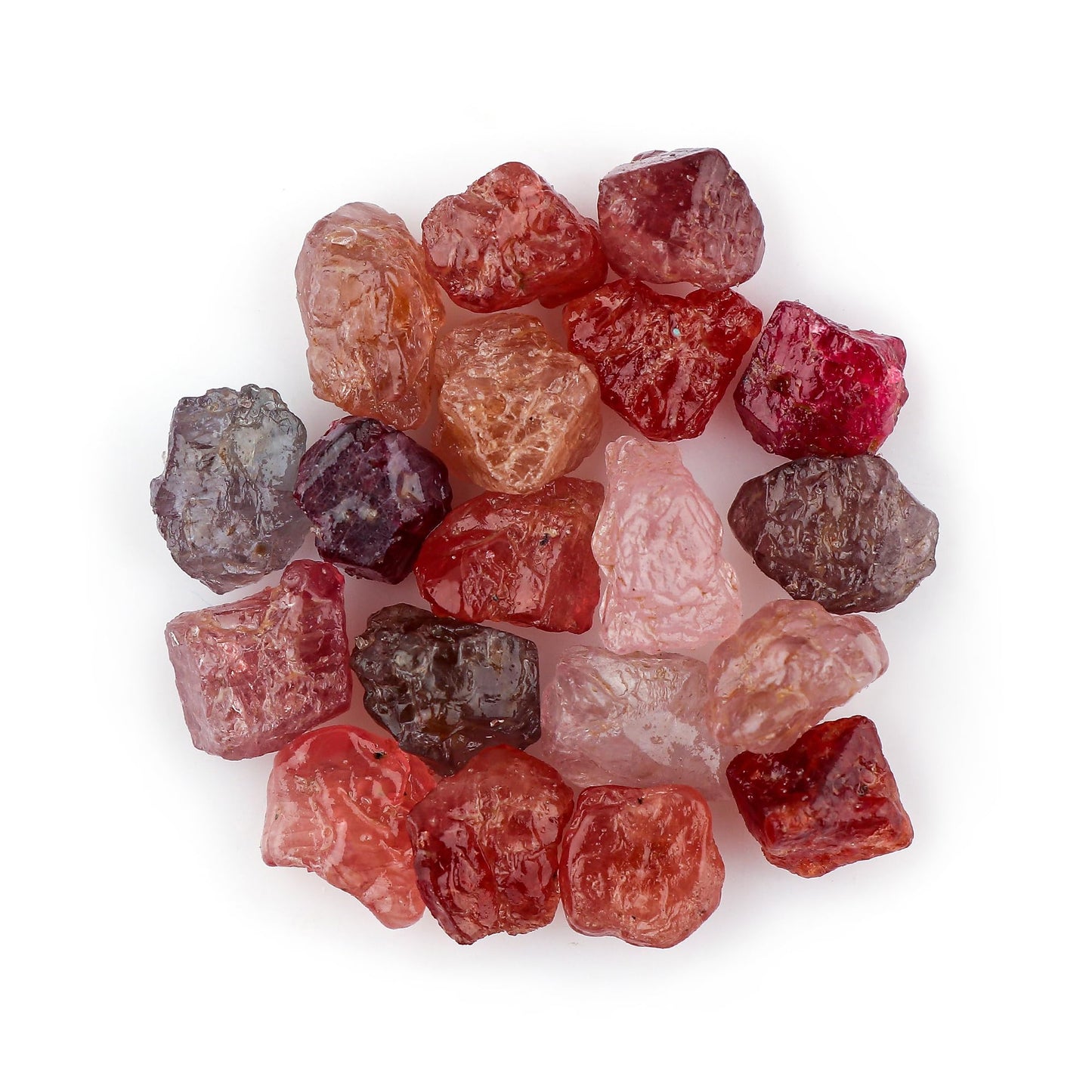 CRYSTALINES 100cts, Wholesale Natural Multi Spinel Gemstone, Untreated Rough Stone, Bulk Loose Supplies-DIY Crafts Jewelry Making, Chakra Healing Crystals, August Birthstone, Gem Collection, 18-20pcs