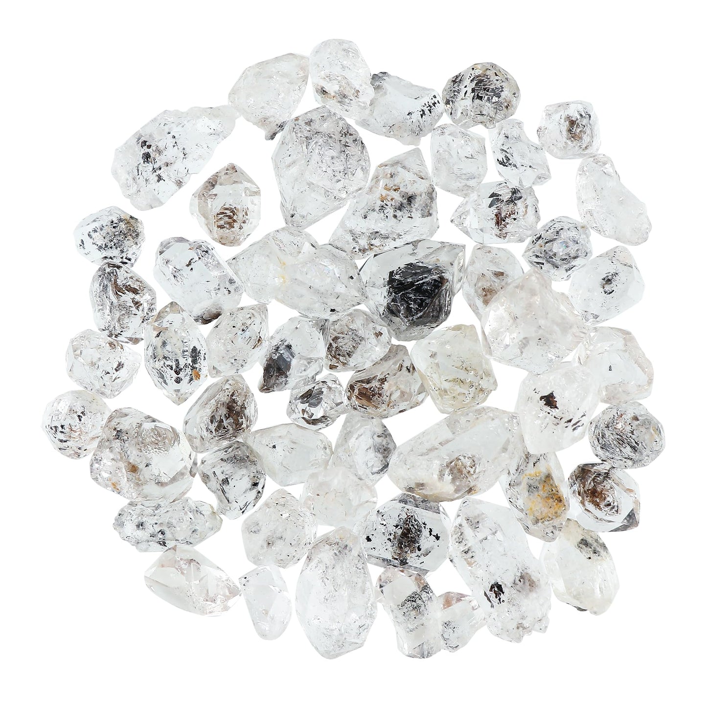 GEMKORA 30cts, 6-8pcs, Raw Herkimer Diamond Quartz Gemstone and Crystals, Wholesale Gemstone Lot, Rough Crystals, Rock Stones, Jewelry Making Supplies, DIY & Crafts, A+ Grade (10-15mm)