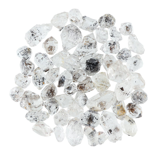 GEMKORA 30cts, 6-8pcs, Raw Herkimer Diamond Quartz Gemstone and Crystals, Wholesale Gemstone Lot, Rough Crystals, Rock Stones, Jewelry Making Supplies, DIY & Crafts, A+ Grade (10-15mm)