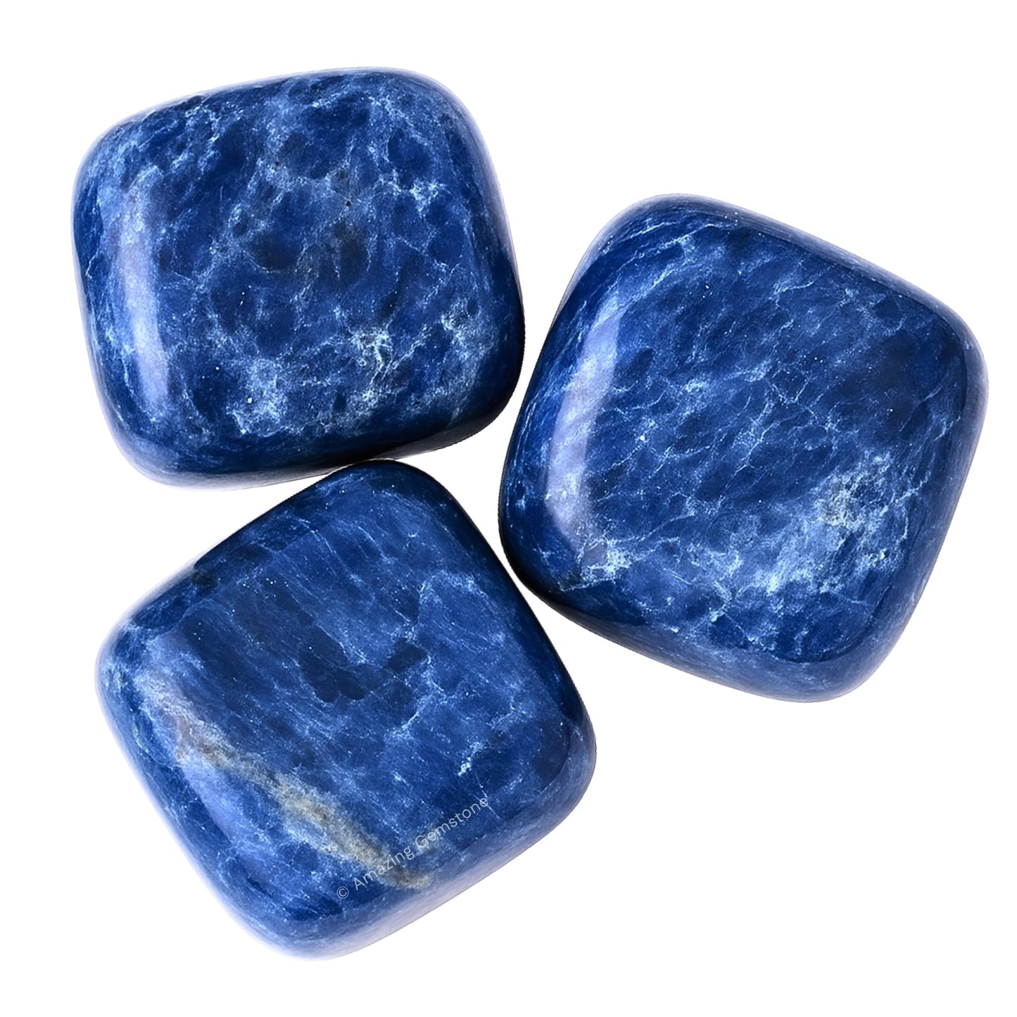 Amazing Gemstone Sodalite Crystals and Healing Stones Tumbled - 1 Oz Sodalite Stone Gem Stones, Natural Healing Stones for Energy Balance, Stress Relief - Polished Gems Rocks