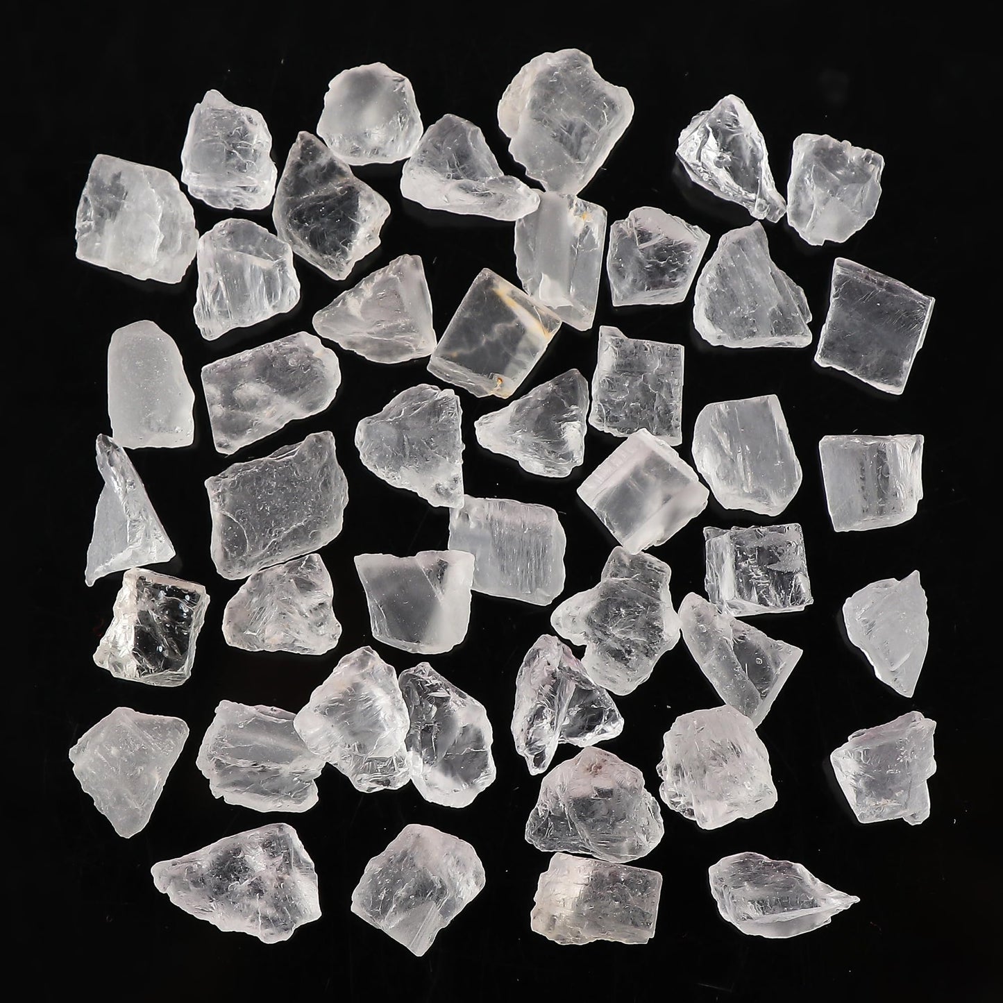 CRYSTALINES 100cts, Wholesale Natural Raw Petalite Gemstone, UV Reactive Rough Stone, Bulk Loose Supplies-DIY Craft-Jewelry Making, Minerals Healing Crystals, Birthstone, Gem Collection, 45-50pcs