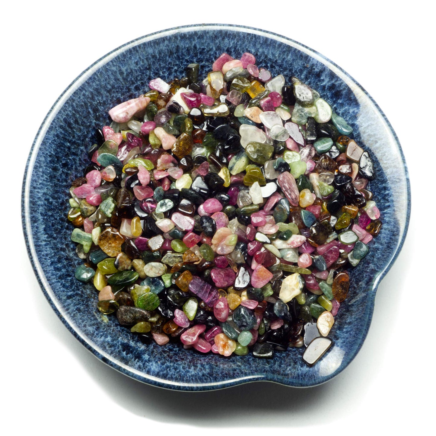 Cherry Tree Collection 1/2 Pound Polished Tumbled Gemstone Chips, Pebbles, Crystal Chips Bulk for Jewelry Making, Healing, Plants, Succulents, Aquariums, Decoration, Chakra (Rainbow Tourmaline)