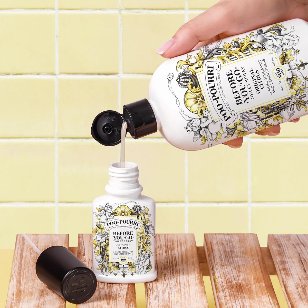 Poo-Pourri Toilet Spray - Lavender Peppermint Scent | 4 Fl Oz for Odor Elimination