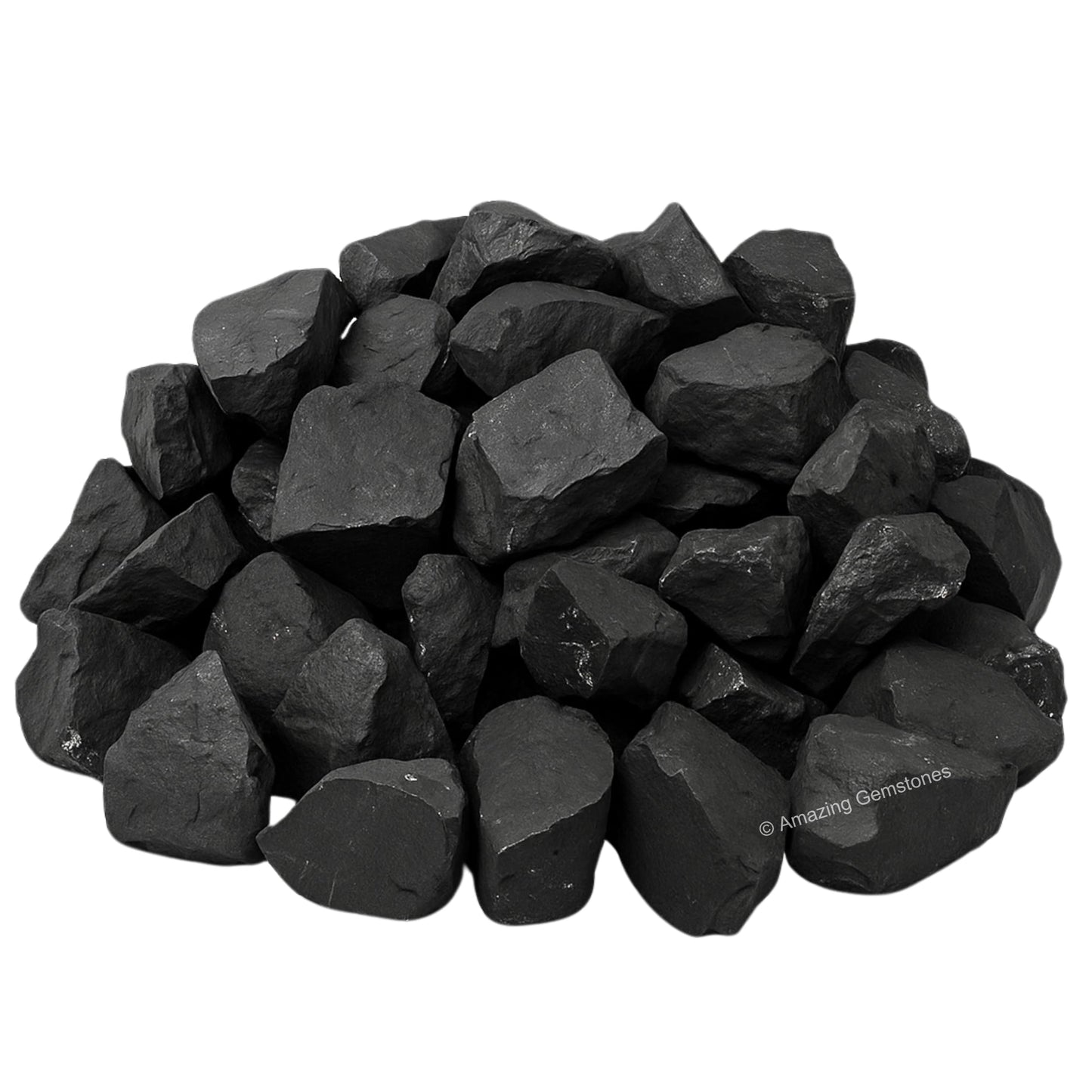 Amazing Gemstone 2 Pieces Shungite Raw Crystals and Healing Stones, Natural Rocks for Tumbling and DIY Raw Stones and Crystals
