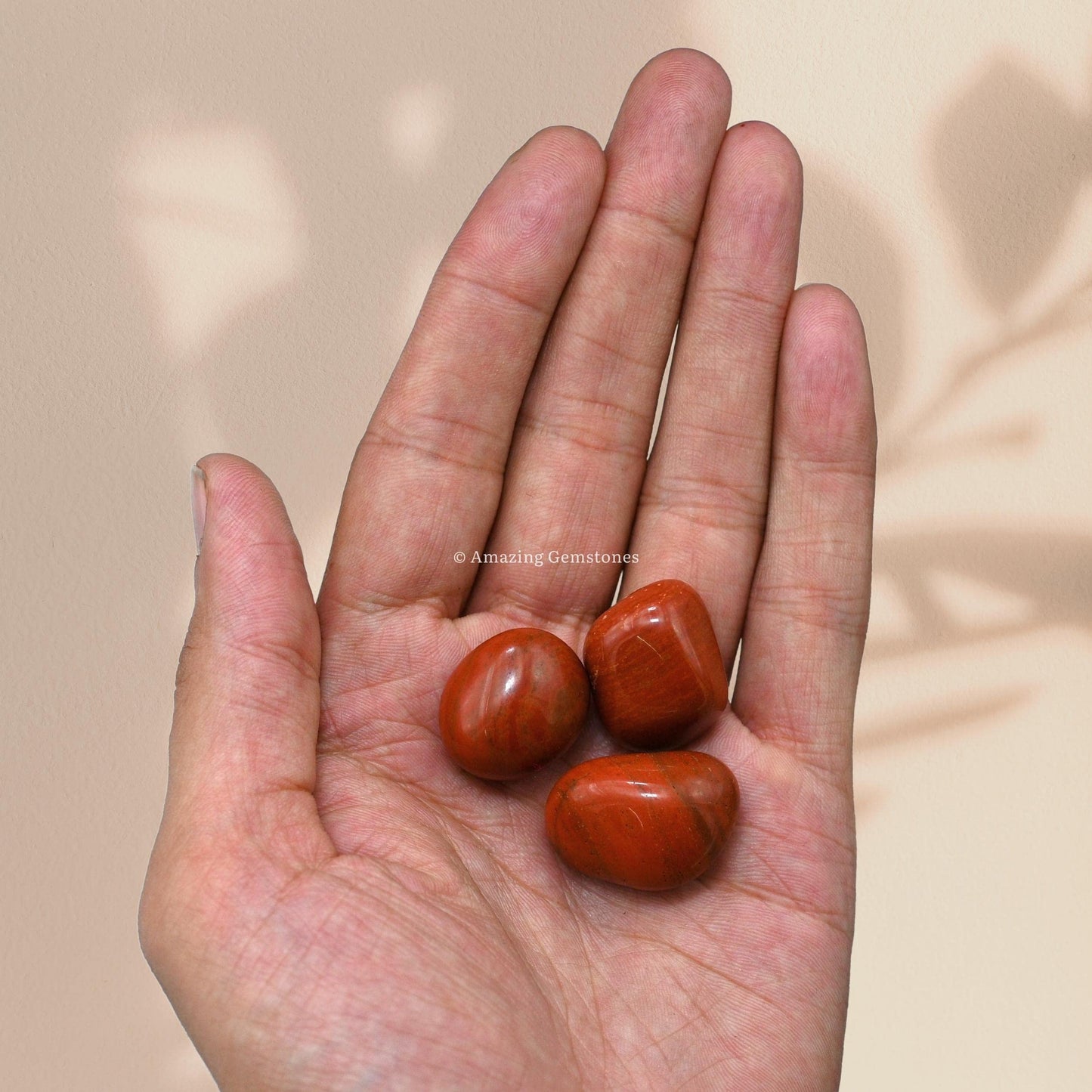 Amazing Gemstone Red Jasper Crystals and Healing Stones Tumbled - 1 oz Red Jasper Stone Gem Stones, Natural Healing Stones for Energy Balance, Stress Relief - Premium Polished Gems Rocks