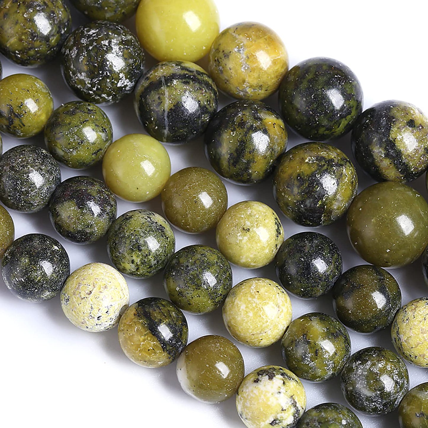 8MM 45PCS Natural Stone Yellow Turquoise Loose Beads for Jewelry Making DIY Bracelet