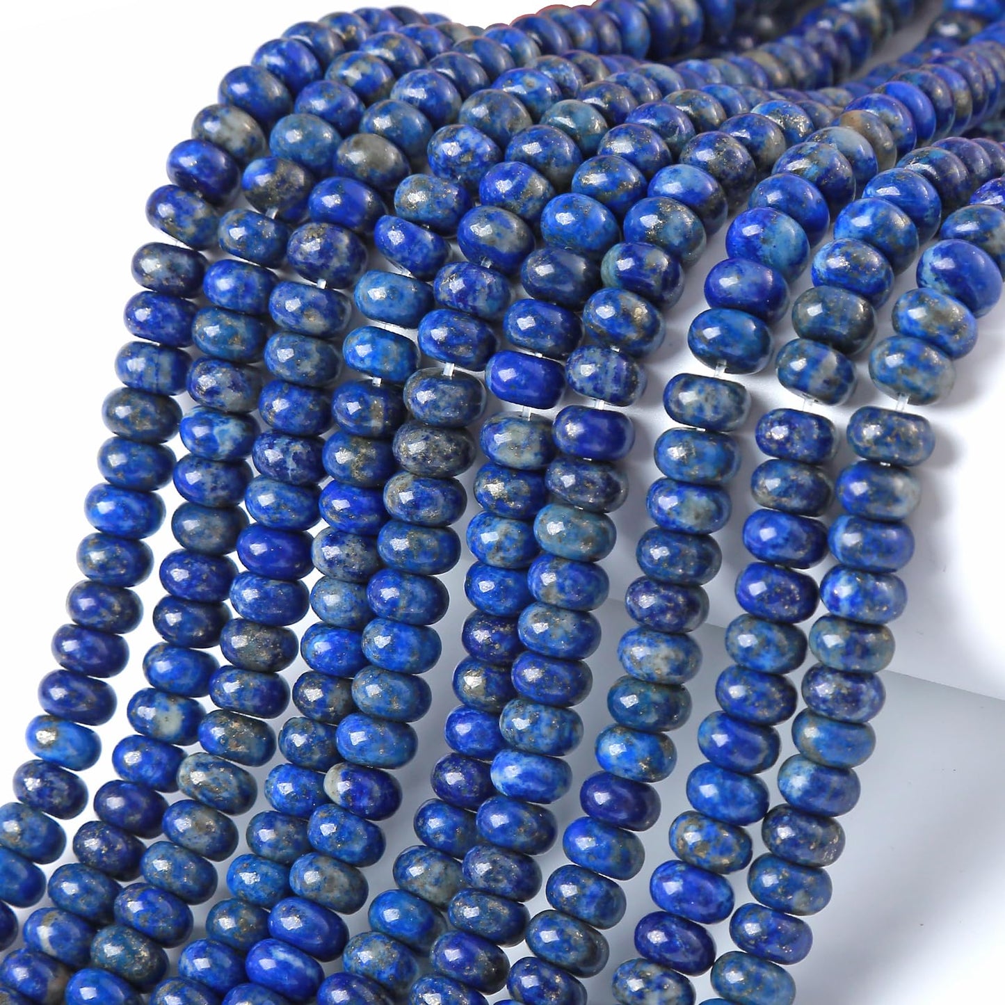 5x8MM 72PCS Lapis Lazuli Tube Rondelle Abacus Disk Spacer Loose Beads for Jewelry Making