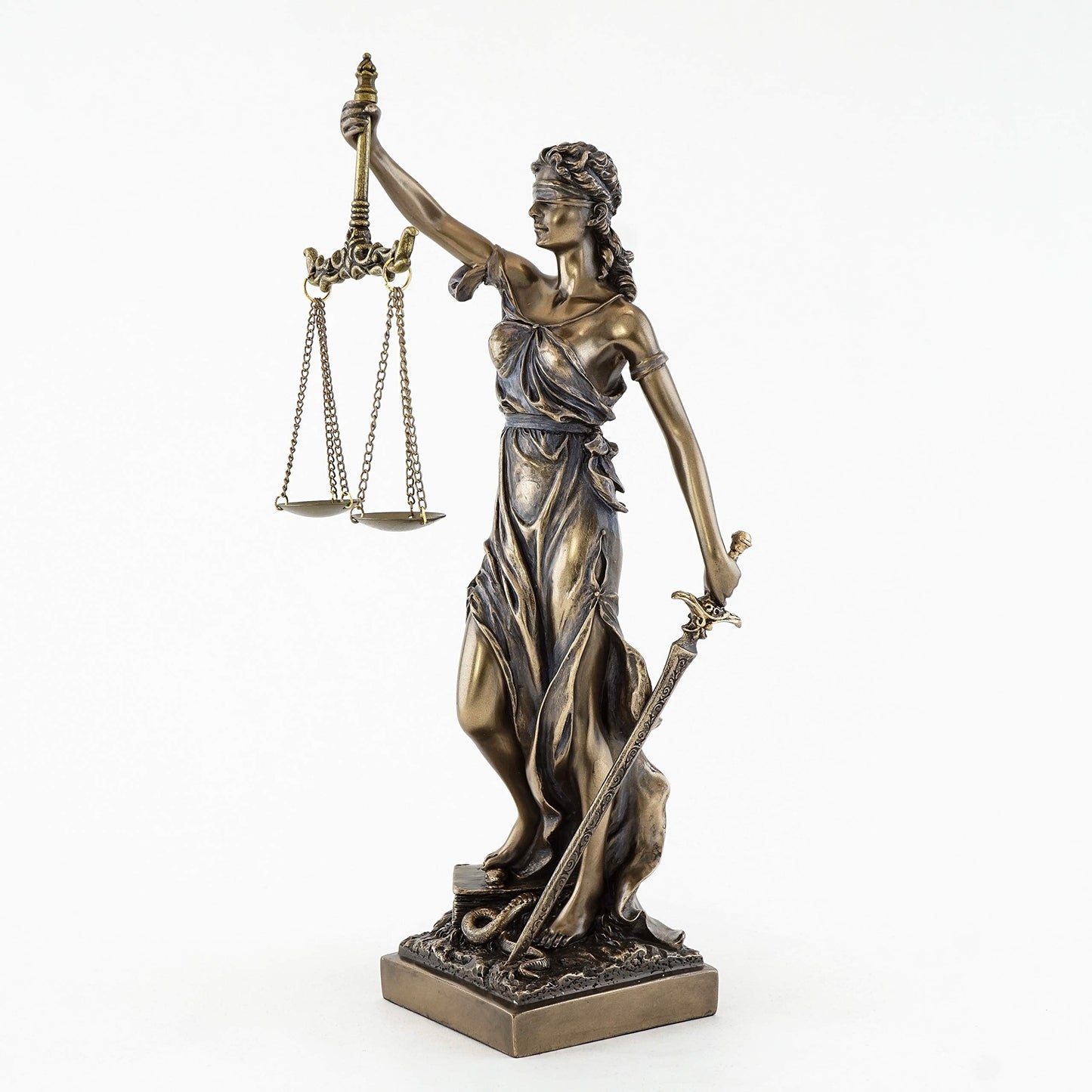 Top Collection Bronze Finish Lady Justice 12.5 Inch Statue Sculpture