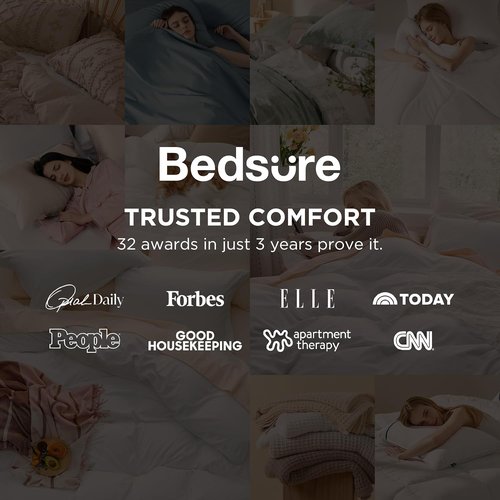 Bedsure Rose Pink Duvet Cover Set - Extra Soft 3-Piece Full Size Bedding, 80x90 Inches with Zipper Closure