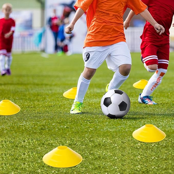 Soccer Training Equipment, Agility Speed Training Set with 20ft Speed Ladder, 12 Cones, 4 Adjustable Hurdles, Jump Rope, Parachute | Ideal for Basketball, Football Practise, for Kids, Youth, Adults