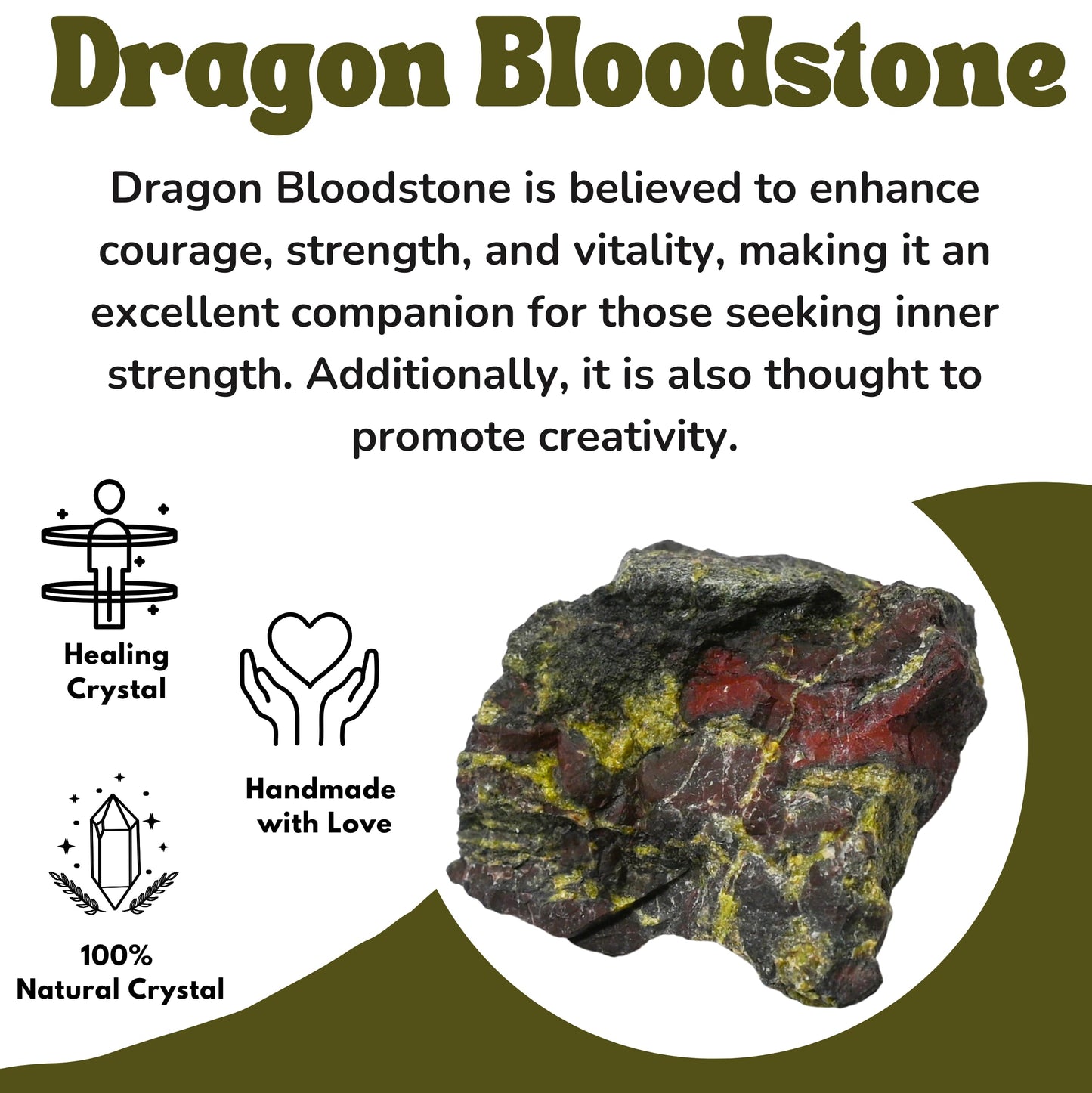 Amazing Gemstone Dragon Bloodstone Raw Crystals and Healing Stones, Natural Rocks for Tumbling - DIY Raw Stones and Crystals, 2 Pieces