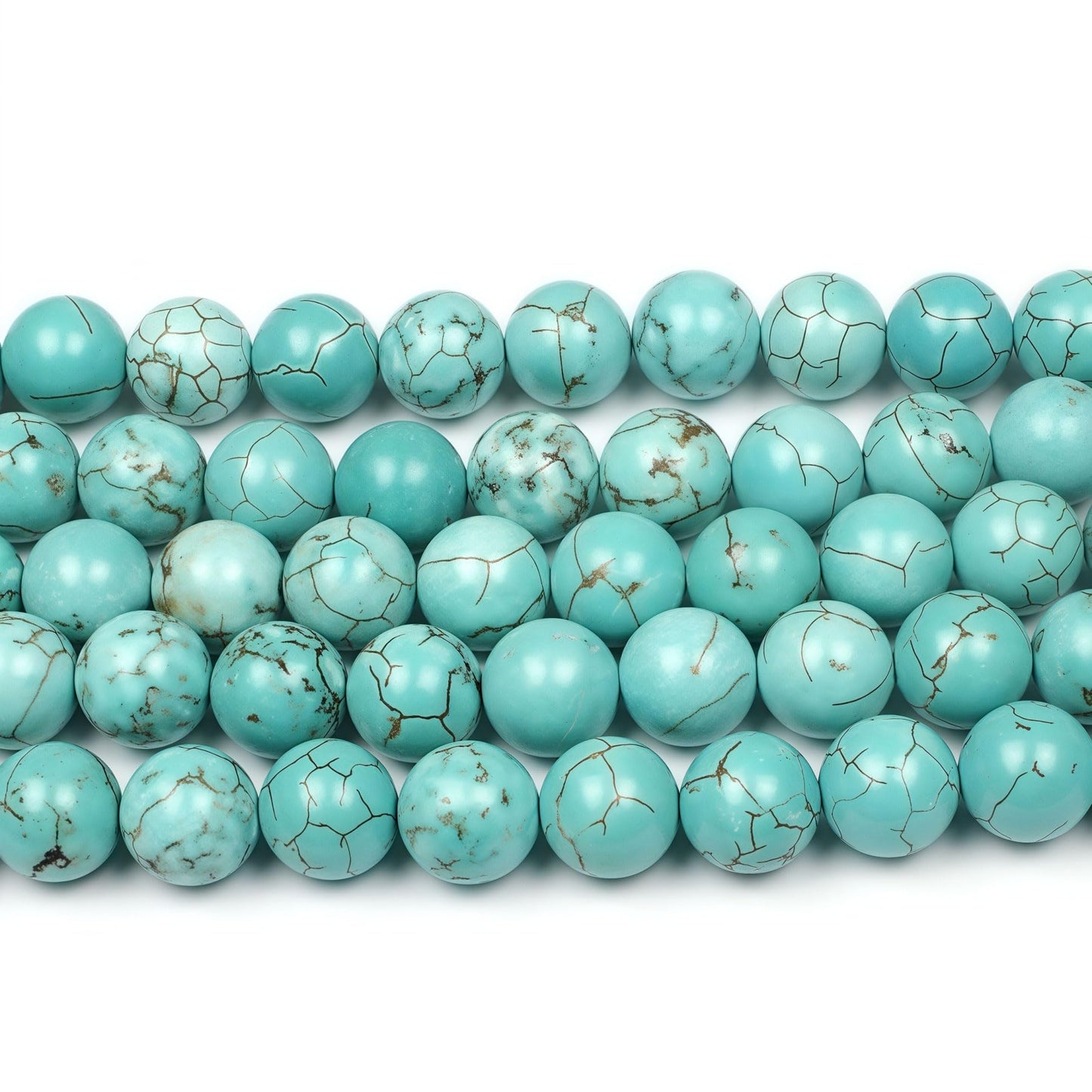 MJDCB Best Sellers Stone Beads Turquoise Round Loose Beads for Jewelry Making DIY Bracelet Necklace (8mm)