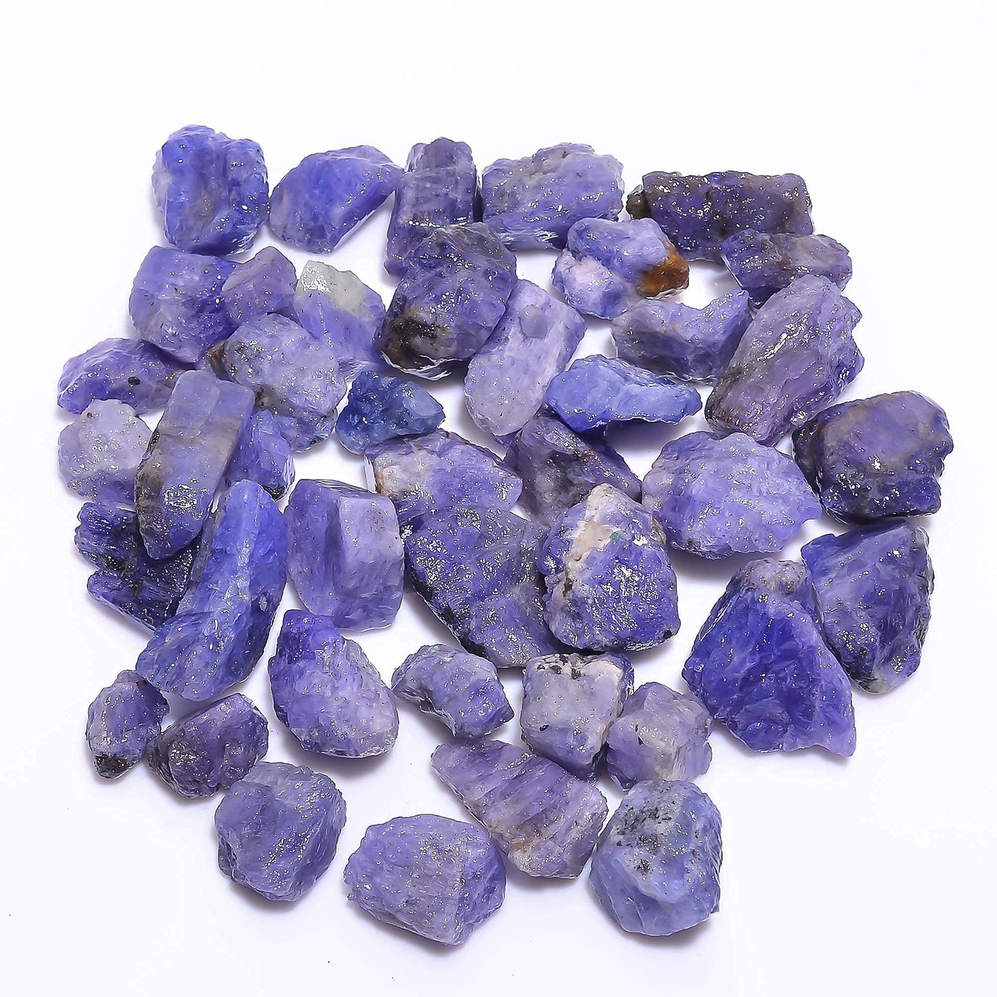 GEMKORA (5 to 6pcs) (100 carats) Natural Raw Tanzanite Stone, Rough Gemstone and Crystals, Wholesale Lot, Raw Crystals, Rock Stones, Jewelry Making Supplies, DIY & Crafts, 10 to 20 mm