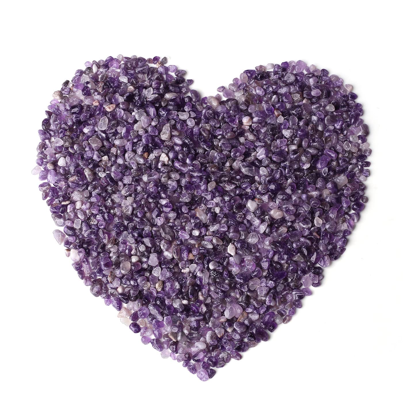 LAIDANLA Amethyst Crushed Stone Crystal Chips Bulk Natural Gemstones Healing Reiki Crystals Mini Quartz Vase Filler Aquarium Gravel 100g