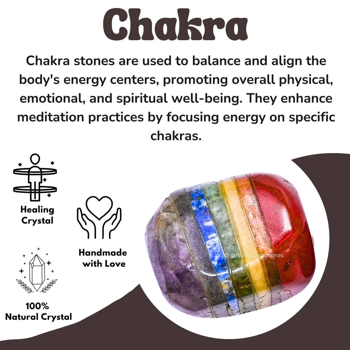 Amazing Gemstone Chakra Crystals and Healing Stones Tumbled - 1 oz Chakra Stone Gem Stones, Natural Healing Stones for Energy Balance, Stress Relief - Premium Polished Gems Rocks for Meditation