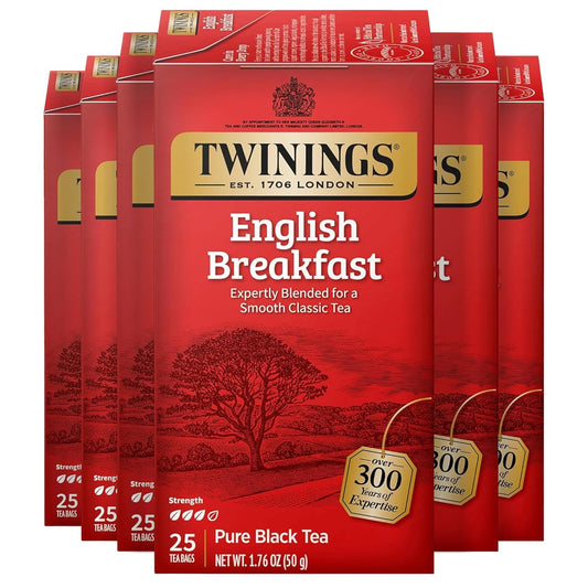 Twinings English Breakfast Black Tea - Flavorful & Robust Caffeinated Tea Bags | 150 Individually Wrapped Bags