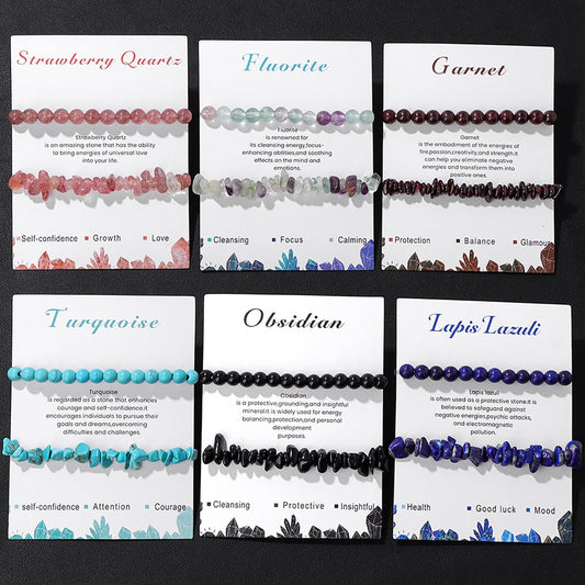 2Pcs Lapis Lazuli Bracelet for Women Crystal Bead Bracelet Gemstone Blue Beaded Bracelet Healing Crystal Bracelet Natural Stone Lapis Lazuli Jewelry for Women Men
