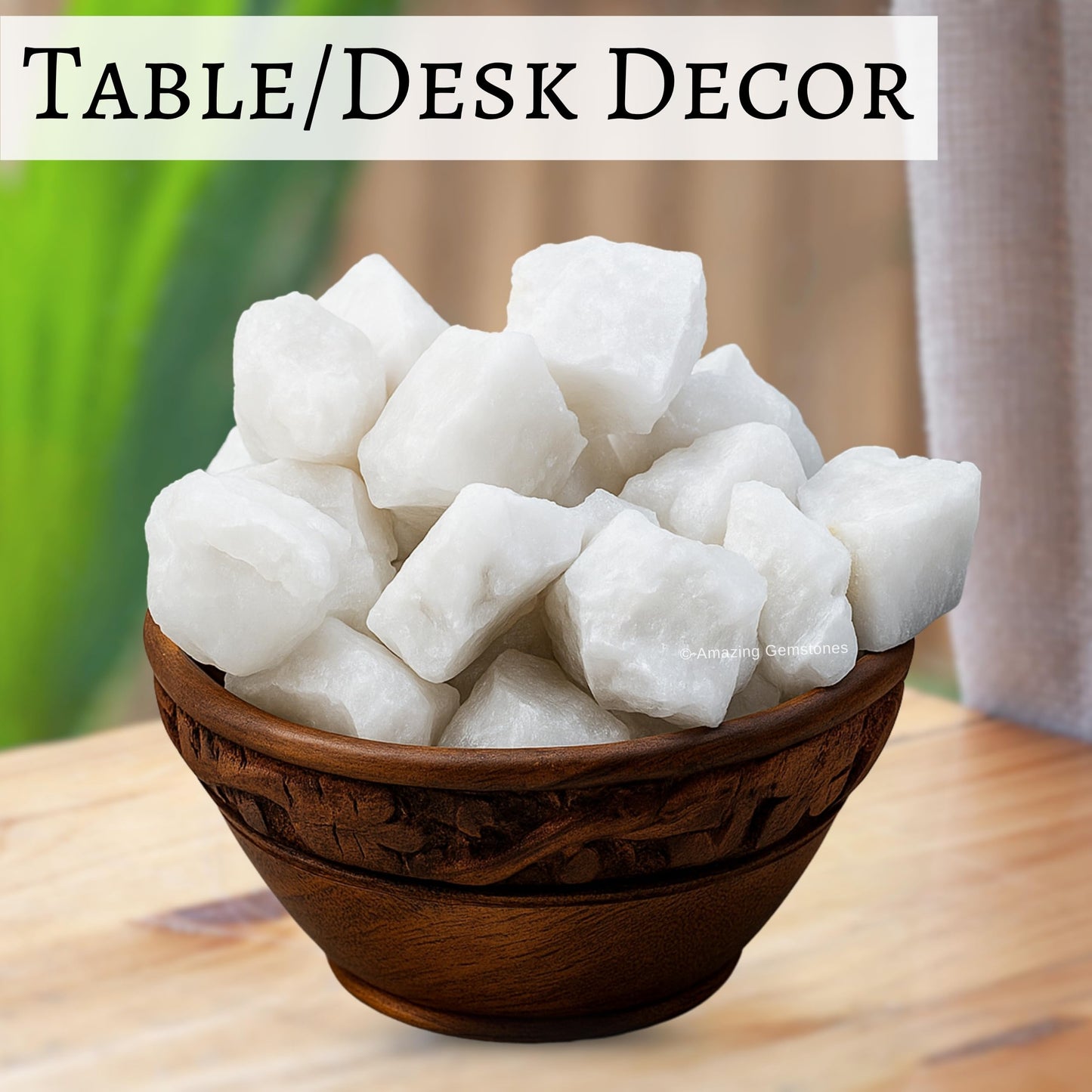 Amazing Gemstone Snow Quartz Raw Crystals and Healing Stones, Natural Rocks for Tumbling - DIY Raw Stones and Crystals, 2 Pieces