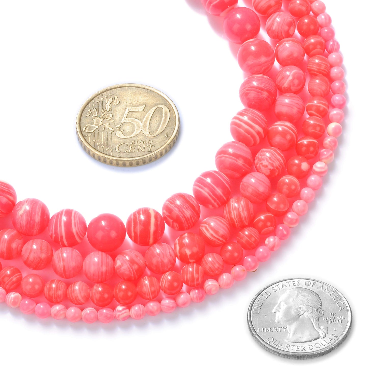 Natural Stone Beads 10mm Watermelon Gemstone Round Loose Beads Crystal Energy Stone Healing Power for Jewelry Making DIY,1 Strand 15"