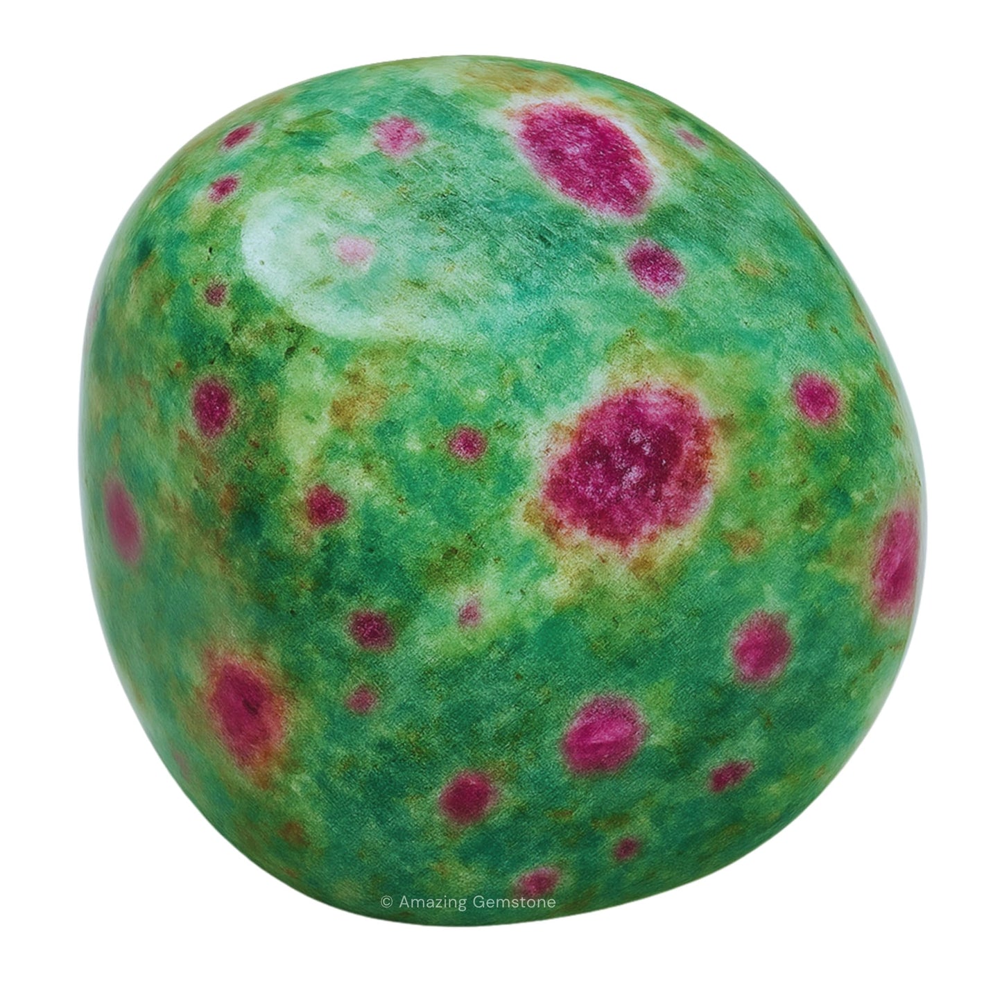 Amazing Gemstone Ruby Fuchsite Crystal Tumbled Stones Polished Rocks, 1 Oz - Natural Gem Stones for Healing - DIY Crystals for Protection
