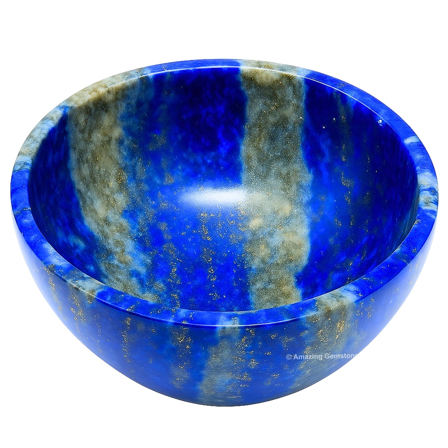 Lapis Lazuli Crystal Bowl - 2 Inch Decorative Bowls for Room and Home Decor - Gemstone Healing Crystals for Elegant Display, Positive Energy Balance and Gift