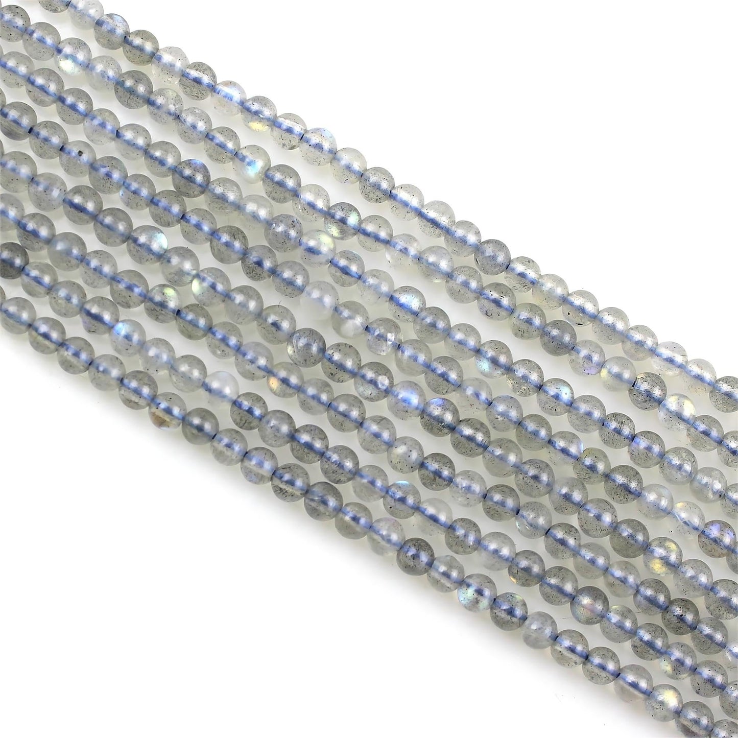 MJDCB 320pcs Natural Small Stone Beads 2mm Labradorite Round Smooth Loose Gemstone Bead for Jewelry Making Bracelets Earrings Necklaces Accessories