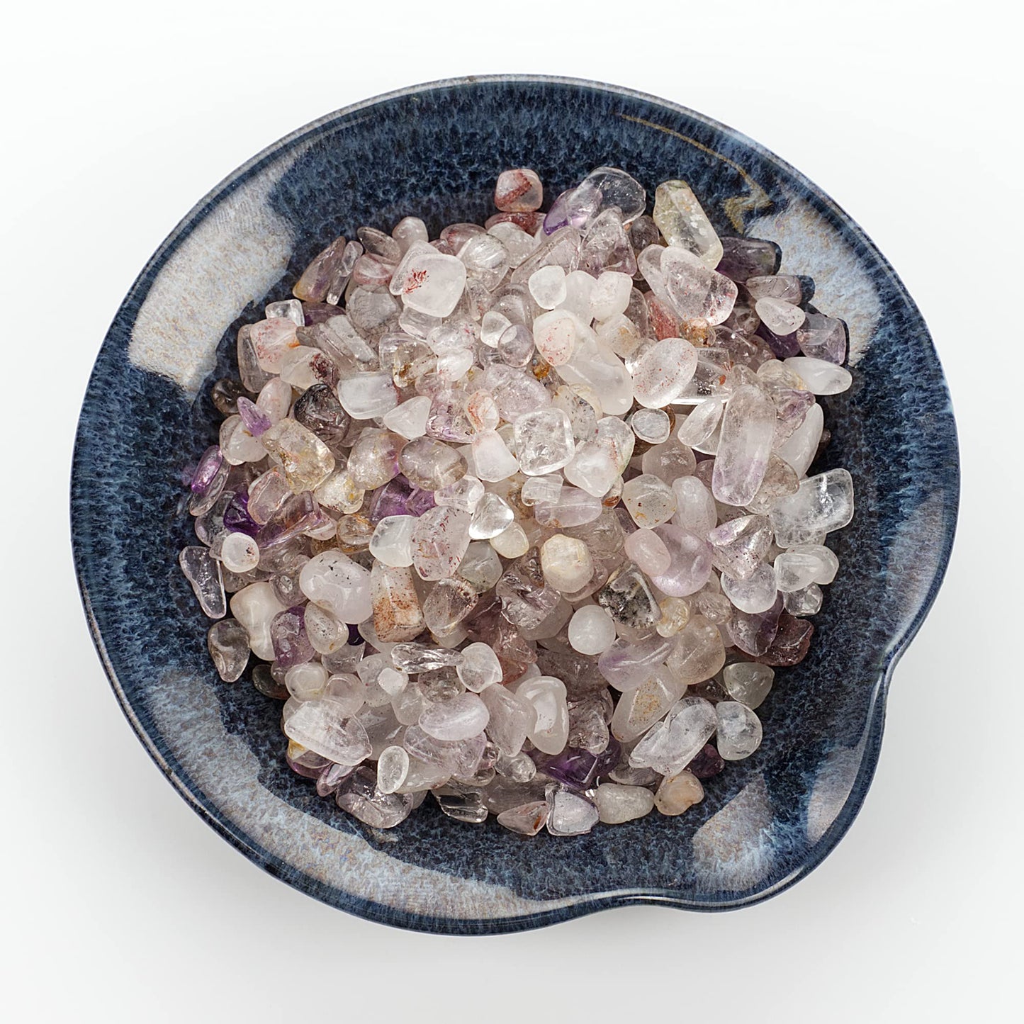 Cherry Tree Collection 1/2 Pound Polished Tumbled Gemstone Chips, Pebbles, Crystal Chips Bulk for Jewelry Making, Healing, Plants, Succulents, Aquariums, Decoration, Chakra (Super Seven)