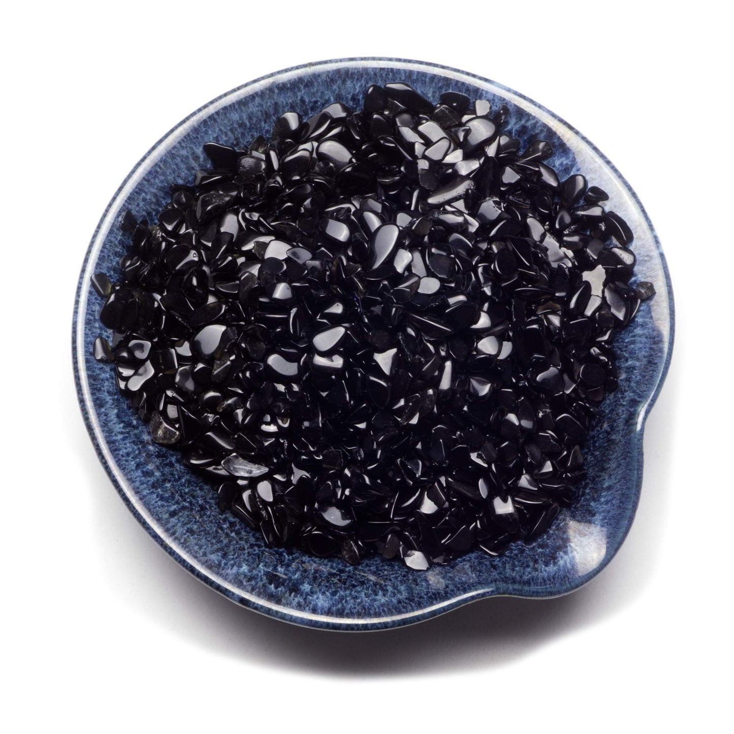 Cherry Tree Collection 1/2 Pound Polished Tumbled Gemstone Chips, Pebbles, Crystal Chips Bulk for Jewelry Making, Healing, Plants, Succulents, Aquariums, Decoration, Chakra (Black Obsidian)