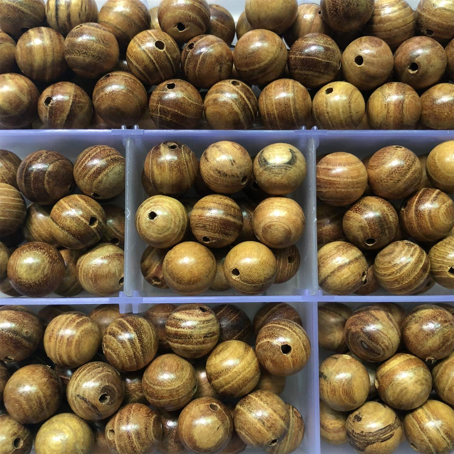 CarpenterC 500pcs 10mm Gorgeous Natural Round Polished Rosewood Loose Beads for Jewelry Making DIY Handmade Crafts