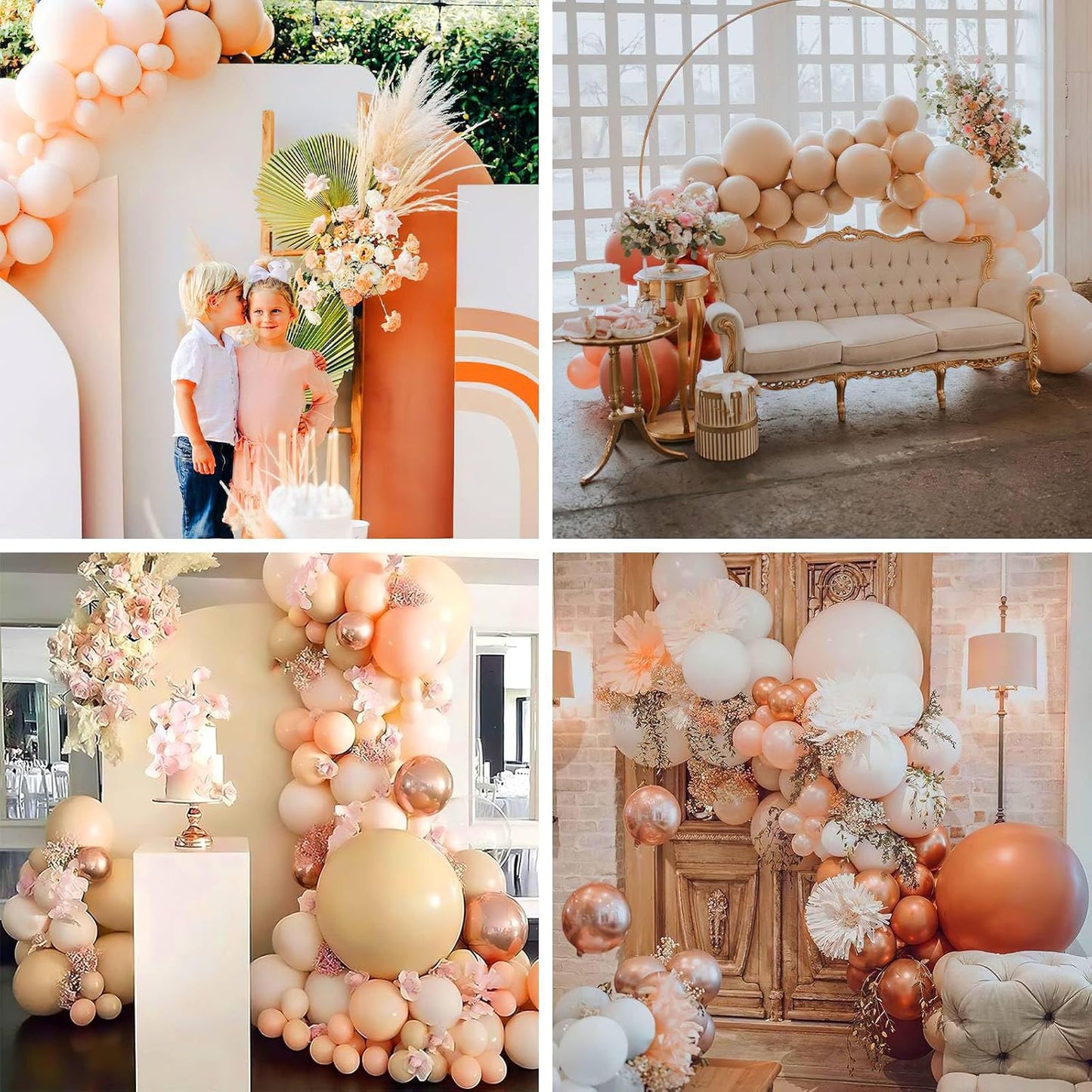 PartyWoo Pastel Orange Balloons - 50 Pcs 12 Inch Latex Helium Balloons for Celebrations & Events