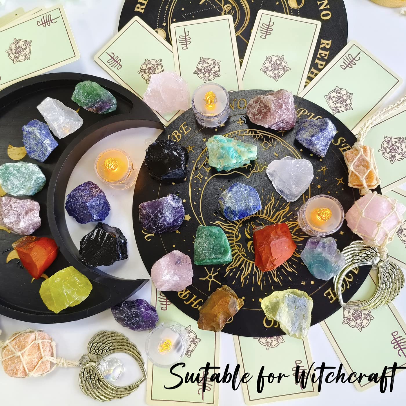 ZHIYUXI 1lb Amethyst 2" Rose Quartz Clear Quartz Fluorite Rough Stones Crystals Raw Crystal Bulk Large Crystals and Stones Gemstones Natural Rocks for Meditation, Fountain Rocks, Wire Wrapping, Decor