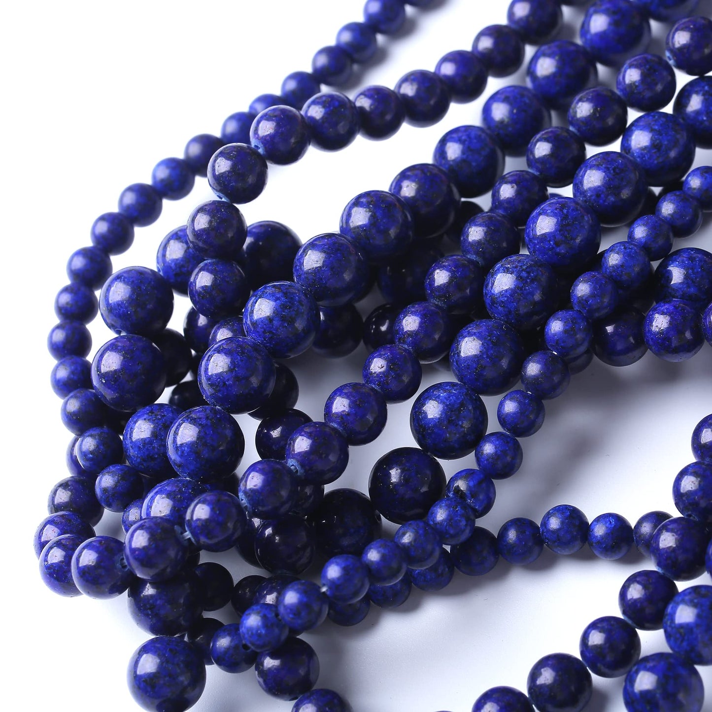 8MM Lapis Lazuli Stone Round Loose Beads Natural Gem Beads Crystal Energy Stone Beads for Jewelry Making DIY Bracelet Necklace