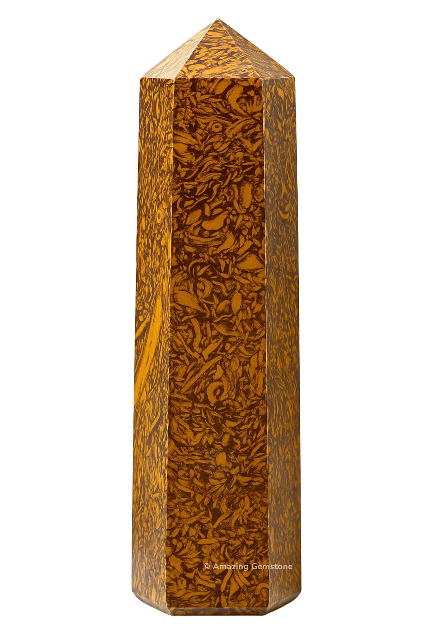 Amazing Gemstone Large Mariyam Jasper Calligraphy Jasper Crystal Towers ~ Natural Healing Crystal Point Obelisk for Reiki Healing and Crystal Grid (5.5 to 6 INCH)